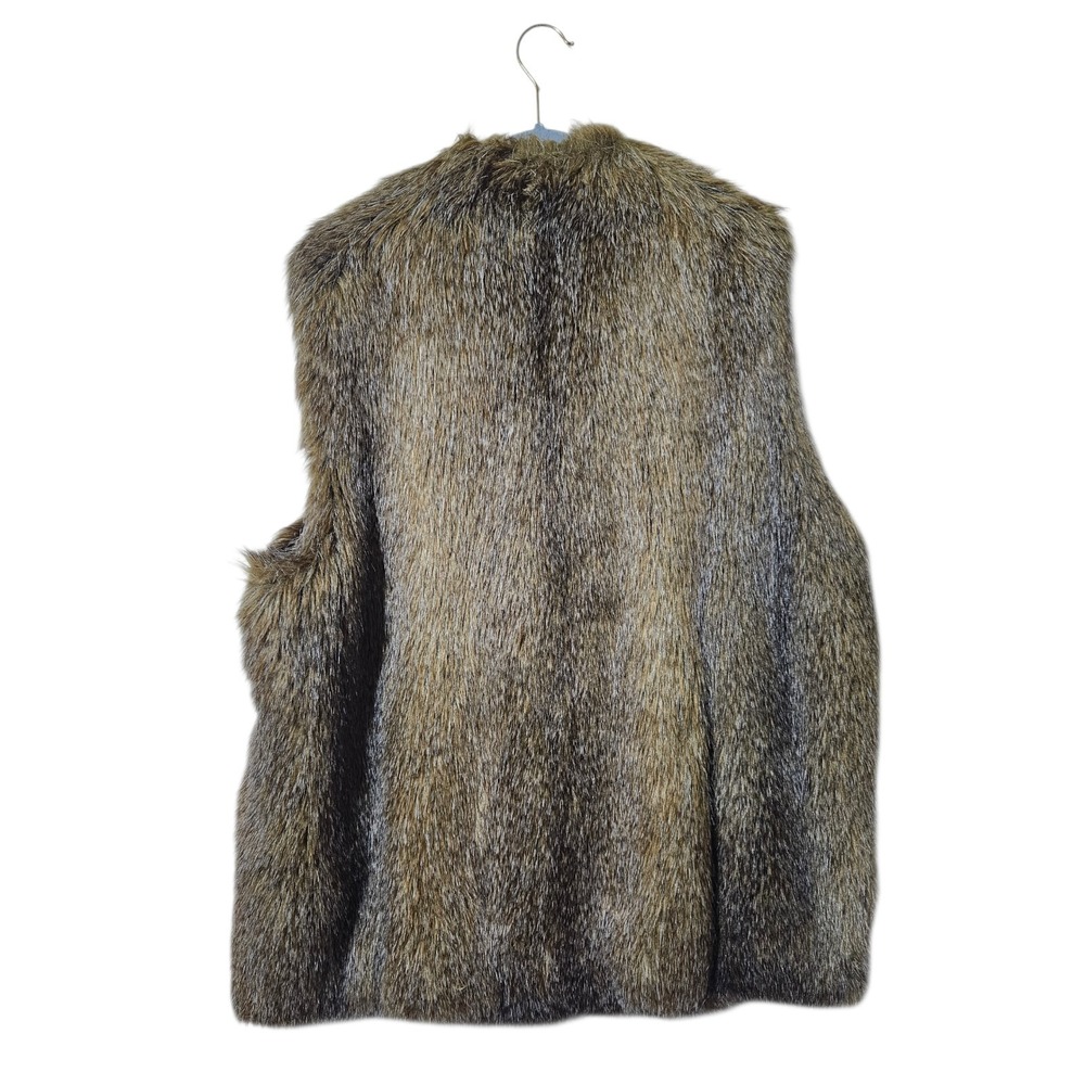 Rachel Zoe‎ Faux Fur Eegant Warm Vest Size 3X Toggle Closure Luxe Cozy Coat - Picture 2 of 11